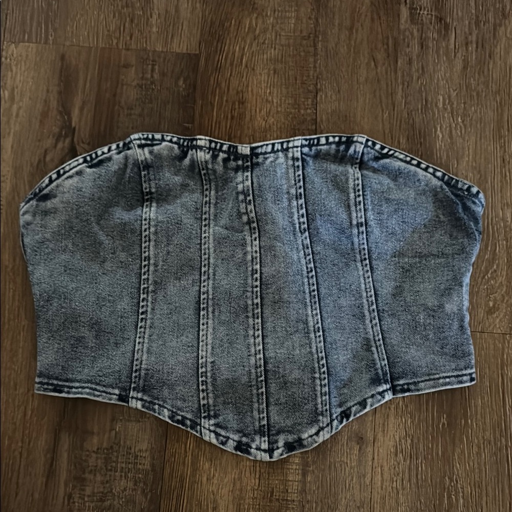 Denim Corset Top